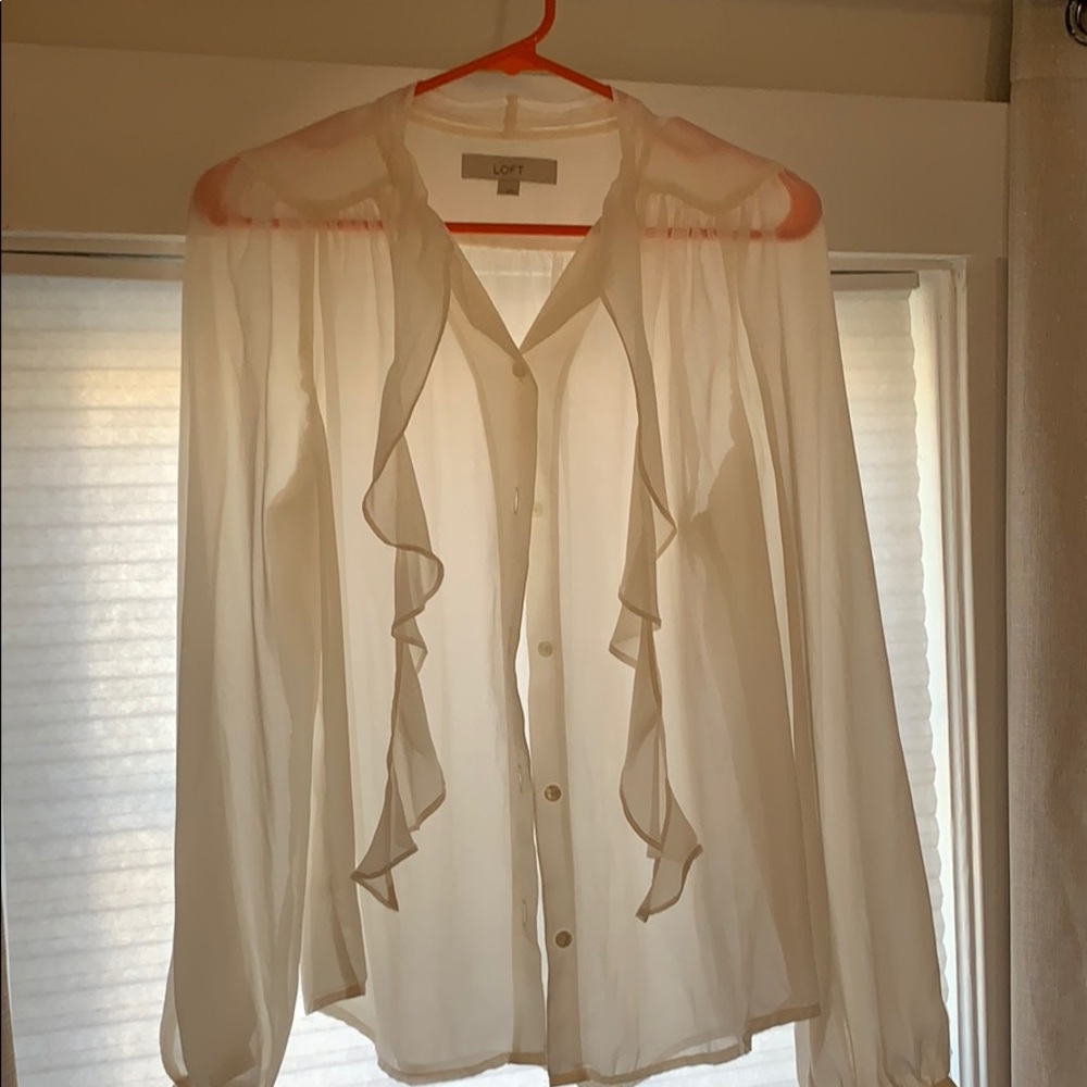 Loft sheer dress shirt